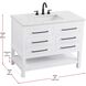 Karson 42 X 34 inch White Bathroom Vanity Cabinet