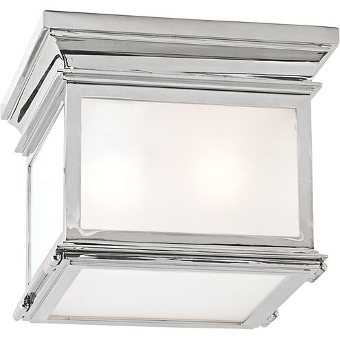 E. F. Chapman Club 3 Light 9 inch Polished Nickel Flush Mount Ceiling Light