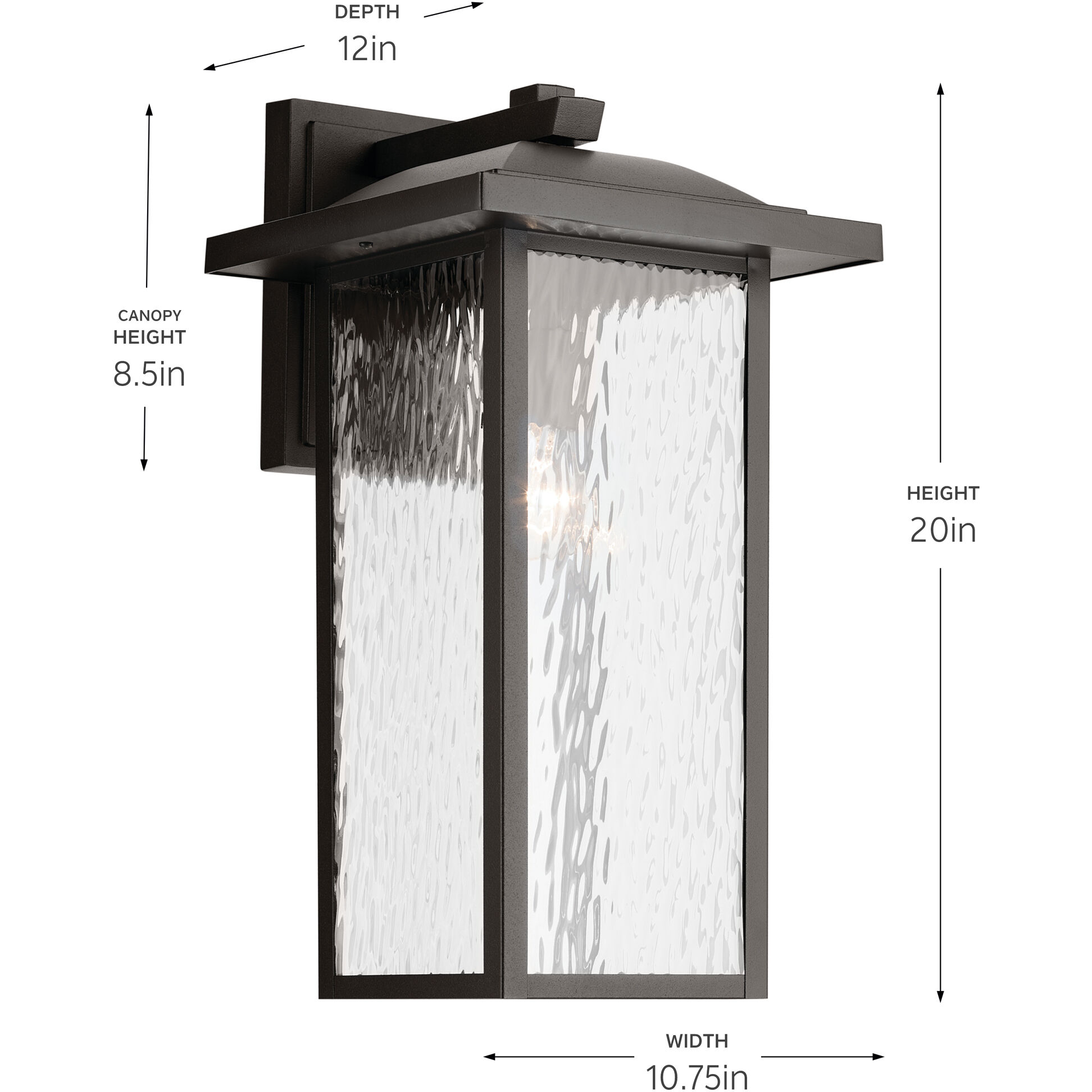Capanna 1 Light 20 inch Olde Bronze Outdoor Wall Light