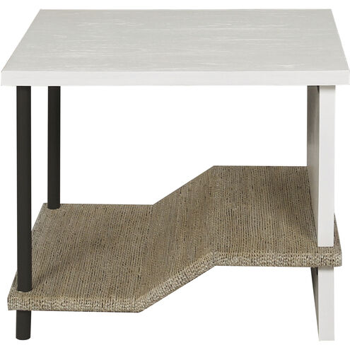 Riverview 28 X 25 inch Checkmate White with Natural and Gray Accent Table