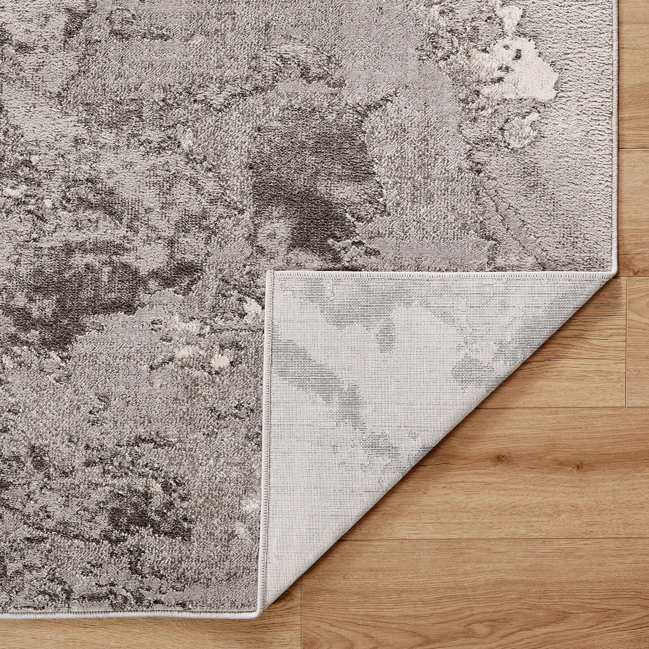 Ayda 90 X 63 inch Black/Grey Rug in 5 x 7