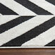 Optika 36 X 24 inch Black/White Rug in 2 x 3
