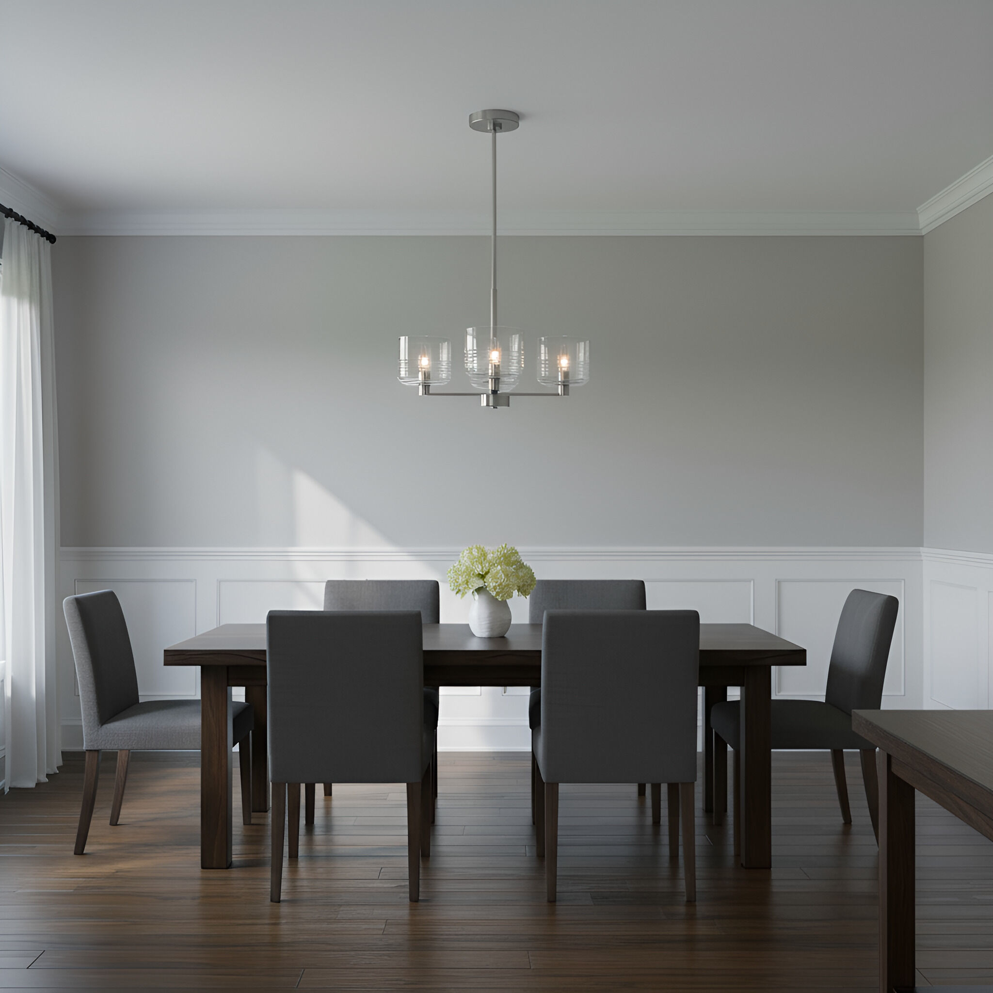 Drew & Jonathan Lochdale 3 Light 17.88 inch Brushed Nickel Chandelier Ceiling Light, Small