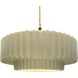 Radiance Collection - Pleated Tier Pendant Ceiling Light in Matte Black, Replaceable Bulb, Beige Twist Cord, Vanilla Gloss, 16.25W x 6H, Form+Finish+Function