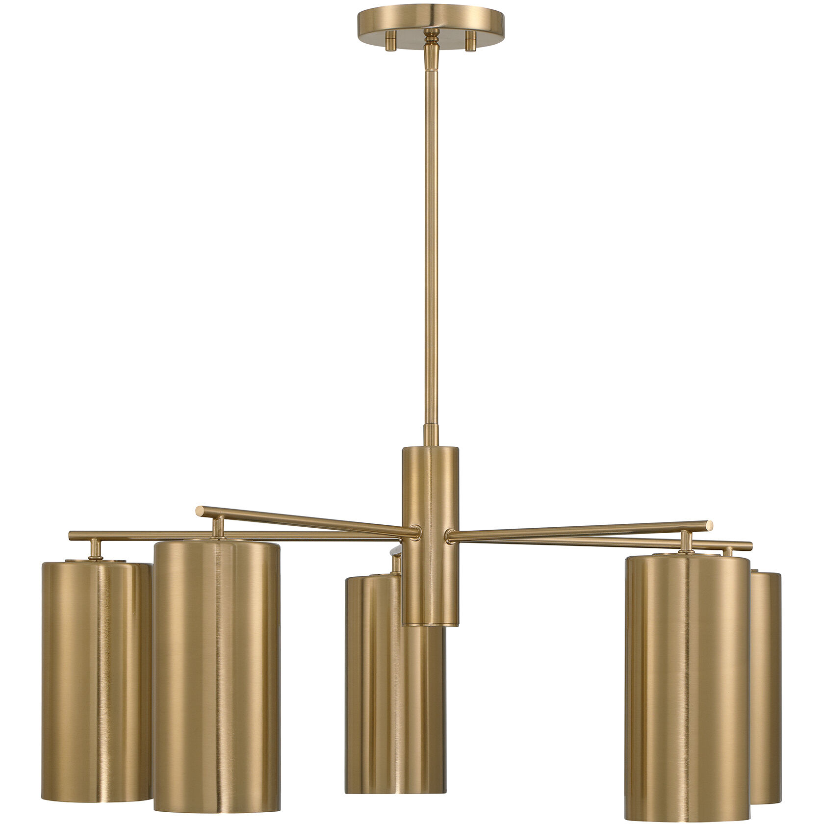 Lio 5 Light 28 inch Noble Brass Chandelier Ceiling Light