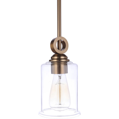 Romero 1 Light 5 inch Satin Brass Mini Pendant Ceiling Light