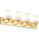 Merry 4 Light 30 inch Brushed Gold Bath Vanity Wall Light