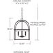 Elijah 4 Light 13 inch Matte Black Foyer Ceiling Light