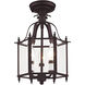 Livingston 3 Light 10 inch Bronze Convertible Mini Pendant/Ceiling Mount Ceiling Light