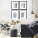 Abstract Blue and White Framed Art