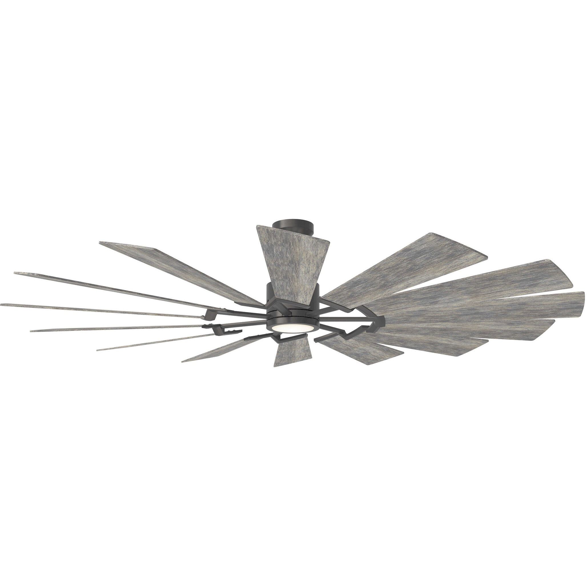 Prairie 72 inch Aged Pewter with Distressed Grey Weathered Oak Blades Ceiling Fan