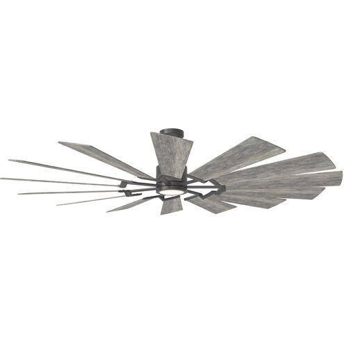Prairie 72 inch Aged Pewter with Distressed Grey Weathered Oak Blades Ceiling Fan