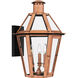 Burdett 3 Light 22 inch Aged Copper Outdoor Wall Lantern