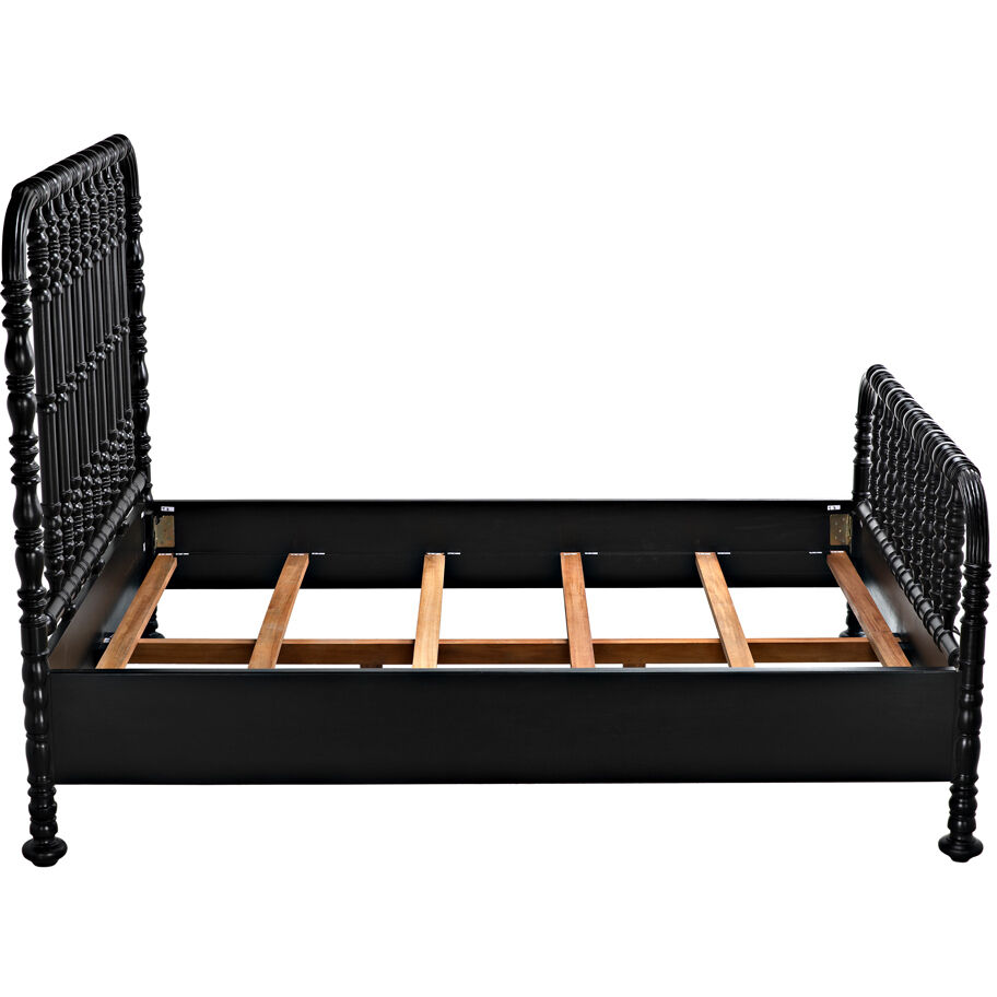Bachelor Hand Rubbed Black Bed, Queen