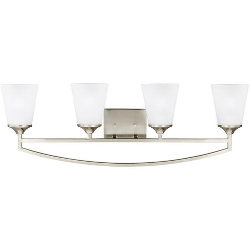Hanford 4 Light 33.5 inch Brushed Nickel Bath Vanity Wall Sconce Wall Light