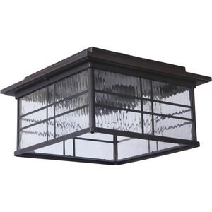 Dorset 2 Light 13 inch Aged Bronze Brushed Outdoor Flushmount, Large