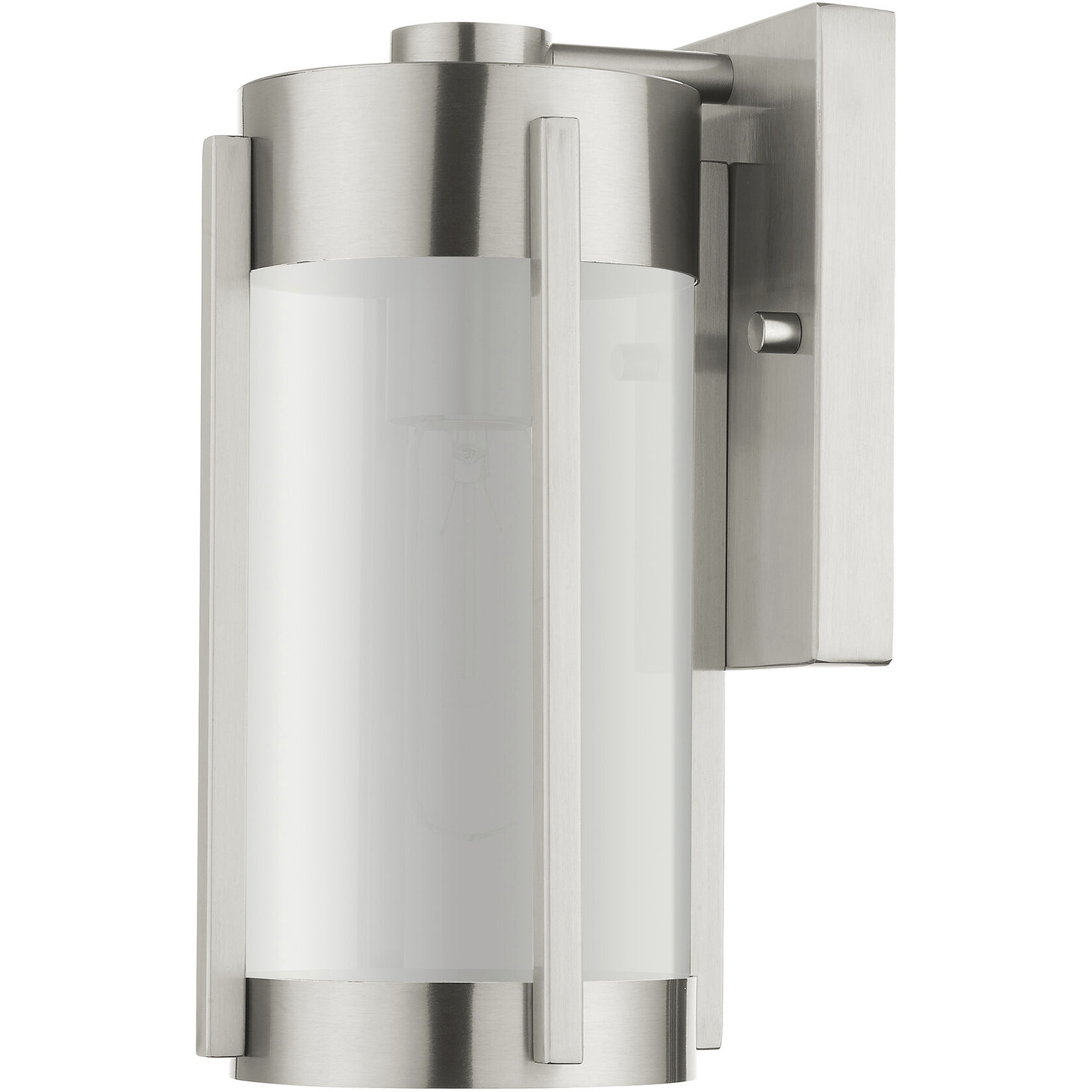 Sheridan 1 Light 10 inch Brushed Nickel Outdoor Wall Lantern