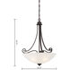Haven 3 Light 16.75 inch Espresso Pendant Ceiling Light