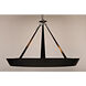 Swan 6 Light 53 inch Matte Black Chandelier Ceiling Light