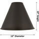 Edison Cone 1 Light 12 inch Brushed Satin Nickel Semi-Flush Mount Ceiling Light