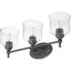 Keating Vanity Wall Light in Antique Black Iron