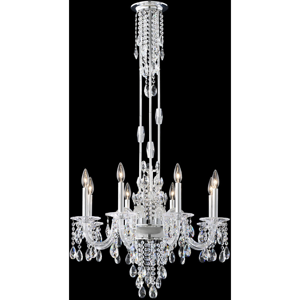 Signature Rainier 8 Light 26.5 inch Antique Silver Chandelier Ceiling Light