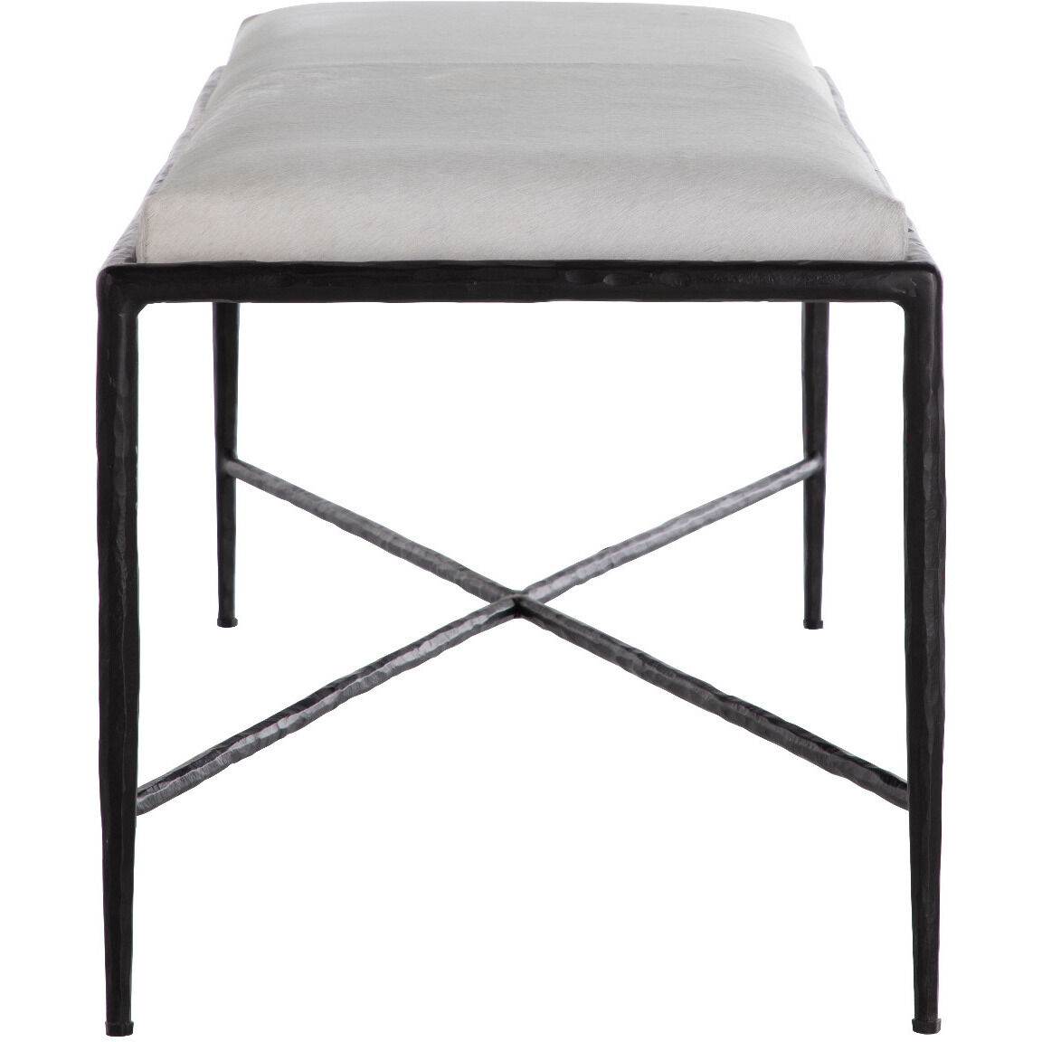 Devoe Natural Ivory Hide / Gunmetal Bronze Bench