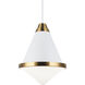 Lloyd 1 Light 12 inch White Pendant Ceiling Light in White and Opal Glass