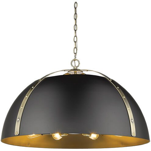 Aldrich 8 Light 30 inch Aged Brass Pendant Ceiling Light in Matte Black