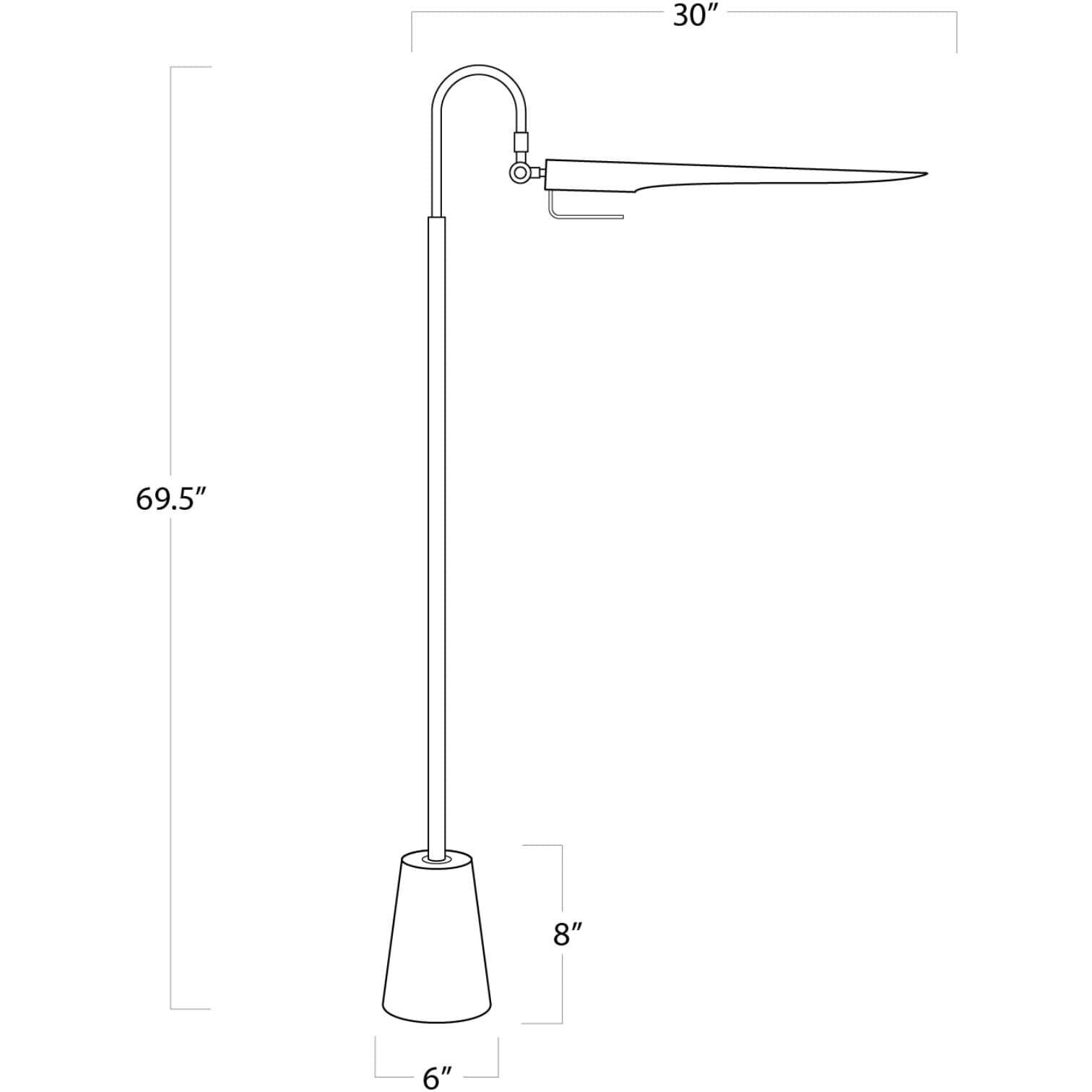 Raven 69.5 inch 25.00 watt Oil Rubbed Bronze Floor Lamp Portable Light