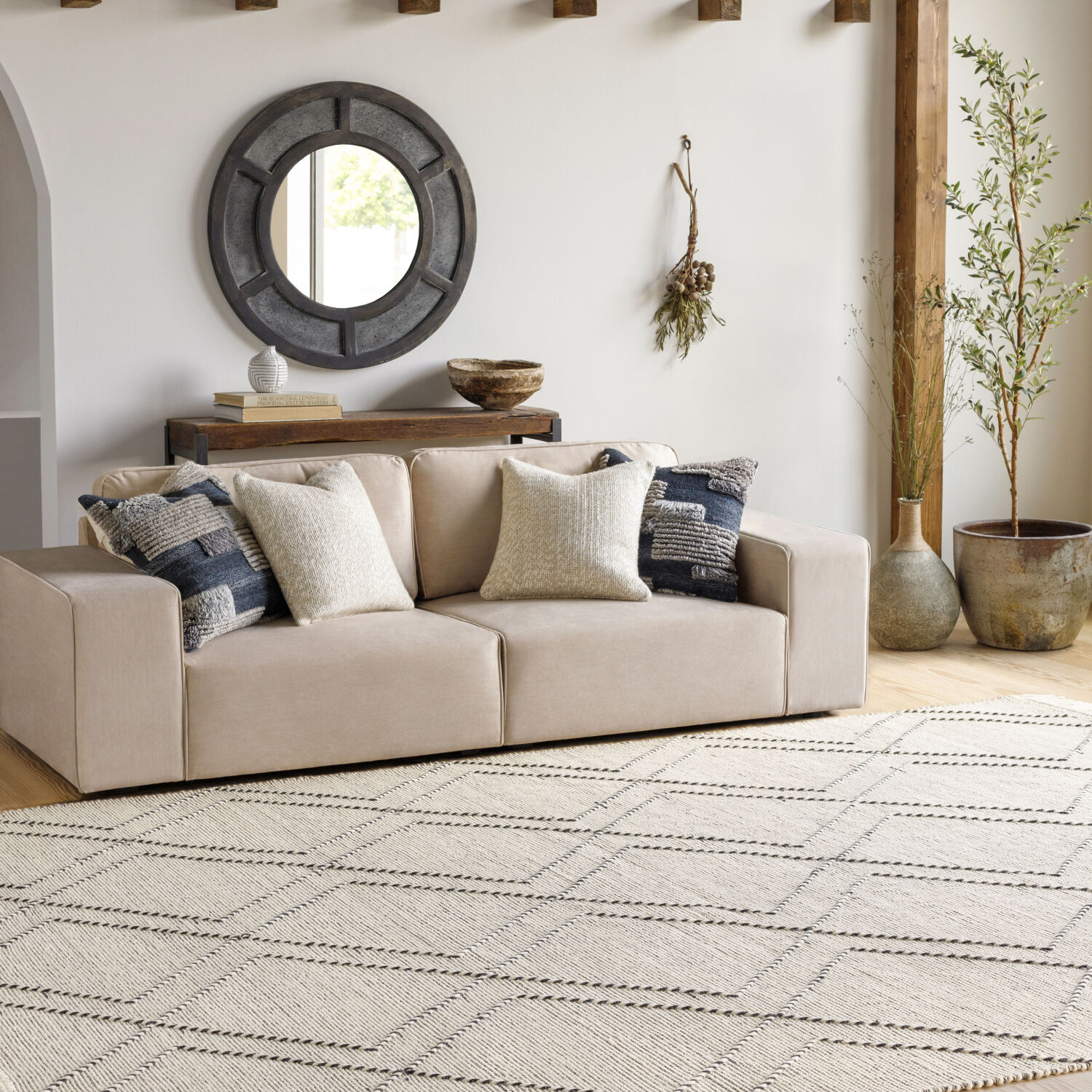 Uttar 144 X 106 inch Light Grey Rug in 9 X 12, Rectangle