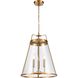 Judy 3 Light 16 inch Satin Brass Pendant Ceiling Light
