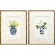 Blue and White Blue and Multi and Red and Yellow Framed Art