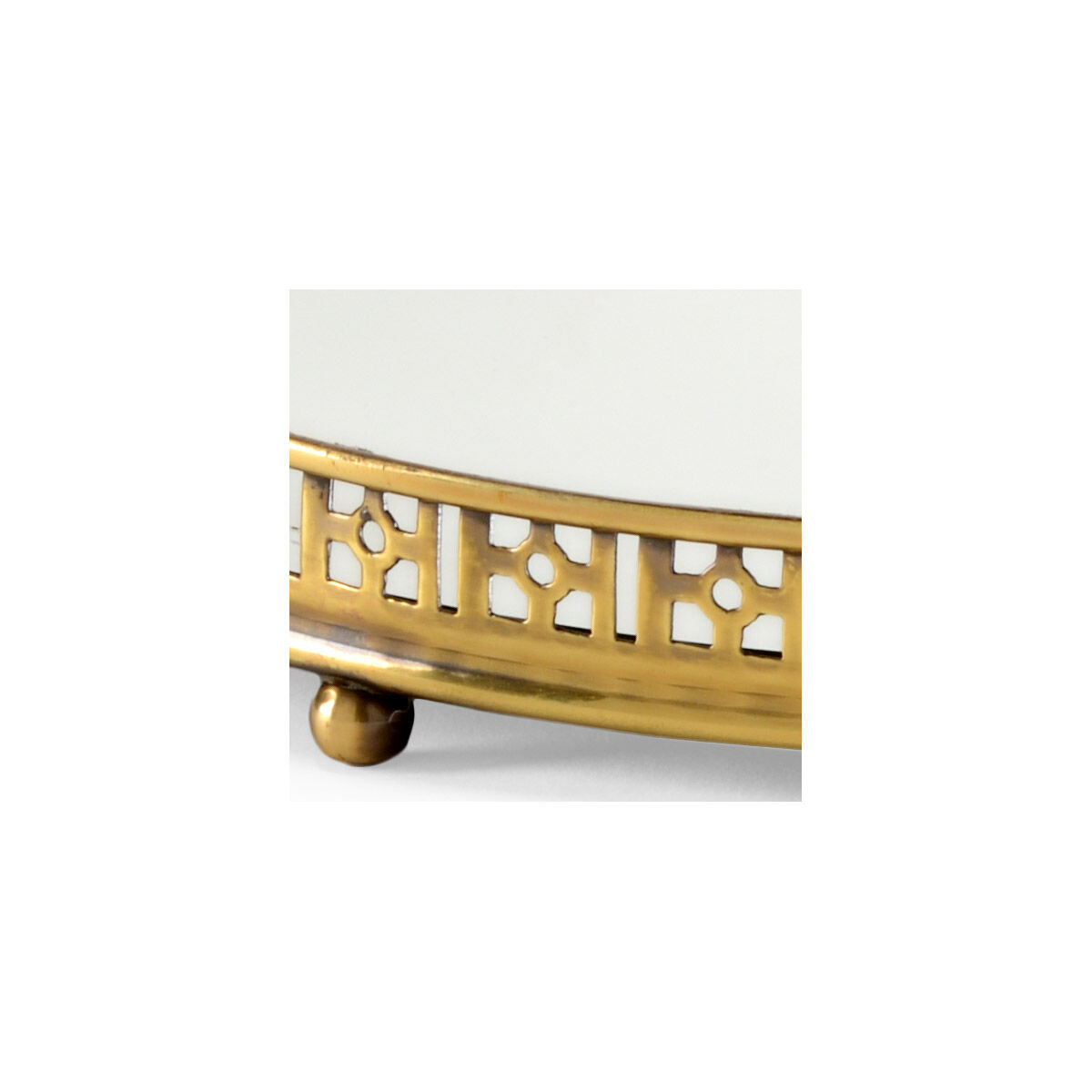 Wildwood Antique Patina/Plain/Clear Vanity Tray