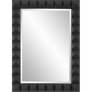 Studded 43.25 X 31.75 inch Matte Black Mirror