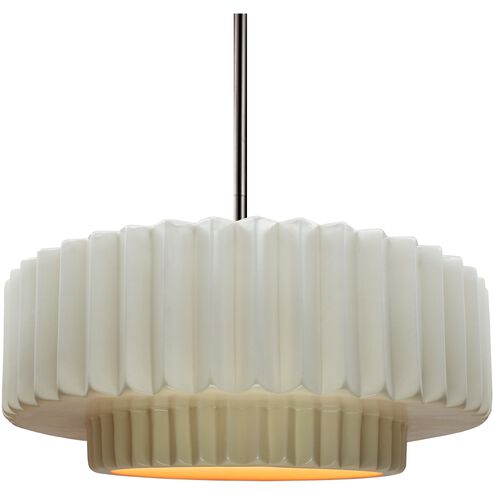 Radiance 1 Light 14.5 inch Matte White and Champagne Gold and Brushed Nickel Pendant Ceiling Light