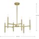 Arya 12 Light 24.12 inch Brushed Gold Chandelier Ceiling Light, Design Series