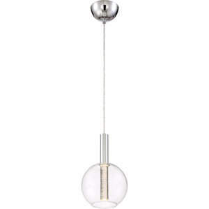 Empire LED 7 inch Chrome with Seeded Acrylic Mini Pendant Ceiling Light