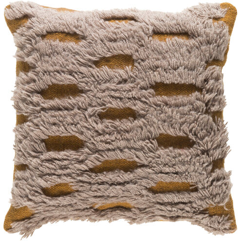 Mammoth 22 inch Saffron, Taupe Pillow Cover