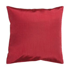 Solid Luxe 22 X 22 inch Dark Red Pillow Cover
