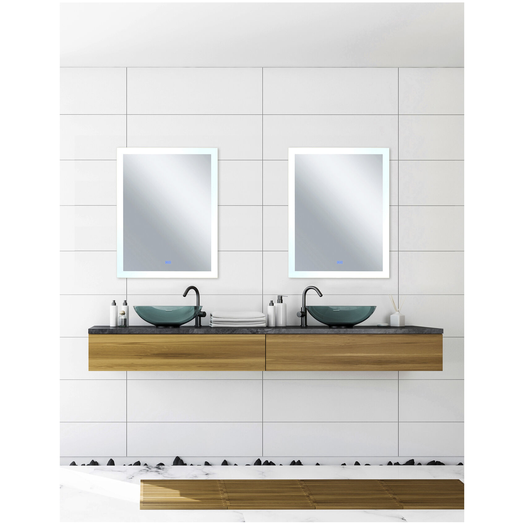 Abigail 40 X 31.5 inch Matte White Mirror, Rectangle