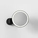Nagoya 2 Light Matte Black Bathroom Magnifying Mirror Wall Light
