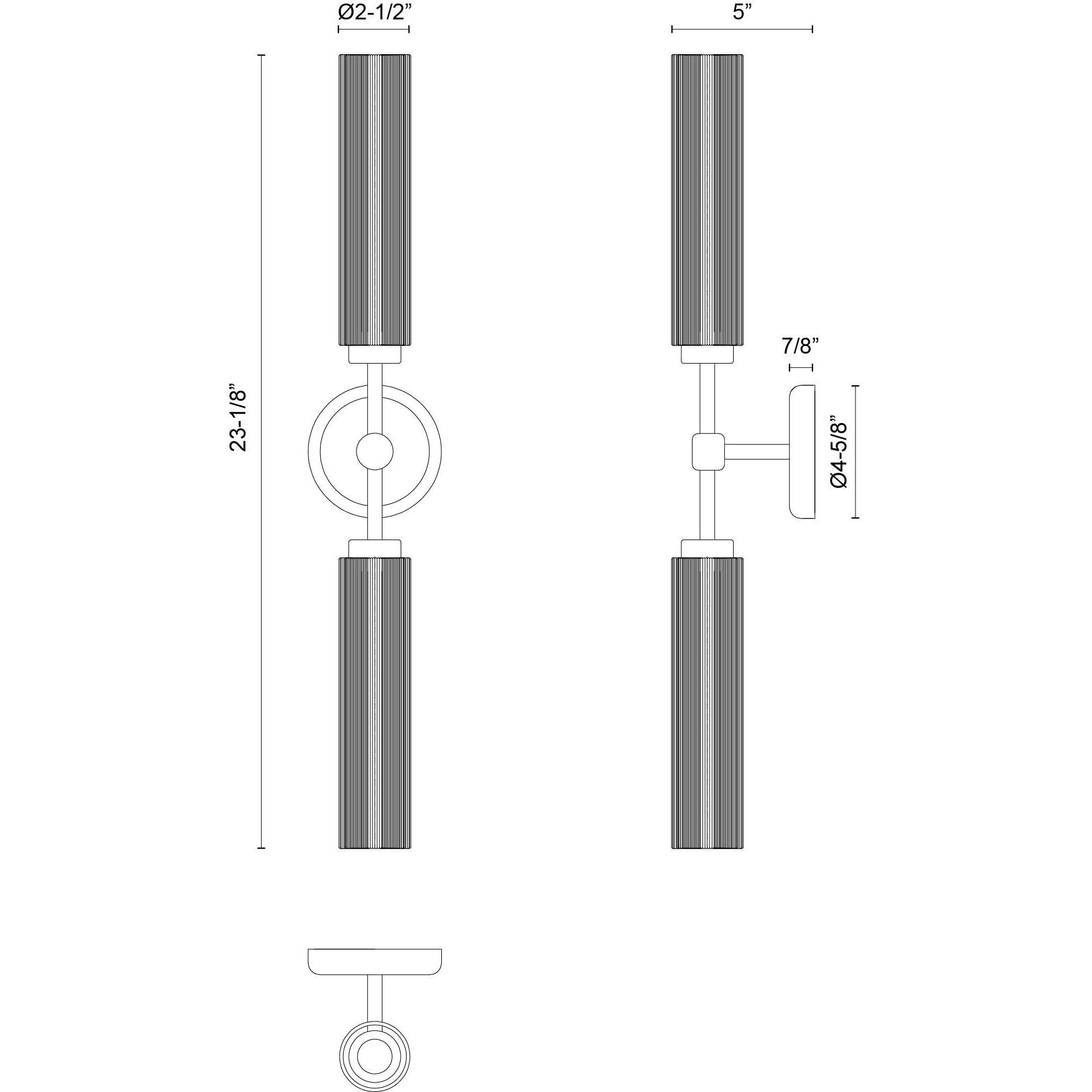 Alora Mood Colby Wall/Vanity Light Wall Light in Matte Black and Tan Jute