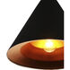 Keila 1 Light 10 inch Black and Gold Down Pendant Ceiling Light in Matte Black