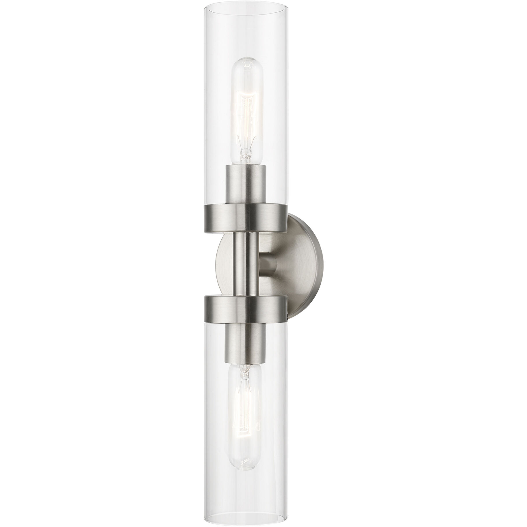 Ludlow 2 Light 4.25 inch Brushed Nickel Vanity Sconce Wall Light