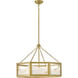 Veleta 8 Light 26 inch Lacquered Brass Chandelier Ceiling Light