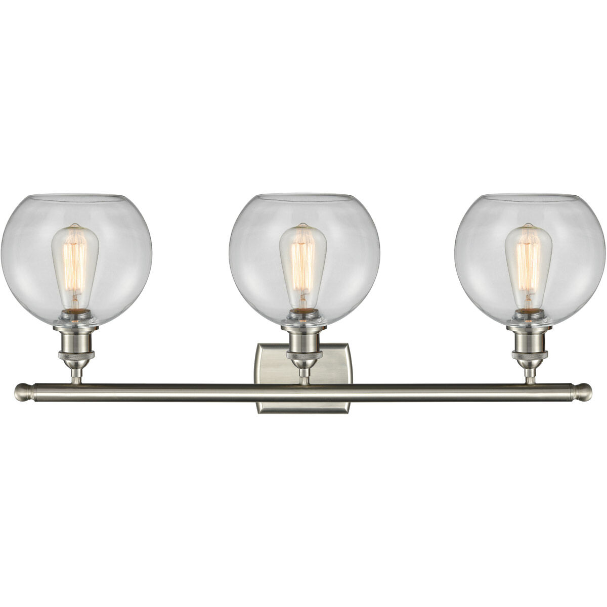 Ballston Athens LED 26 inch Brushed Satin Nickel Bath Vanity Light Wall Light in Clear Glass, Ballston