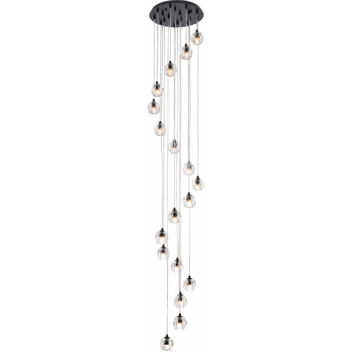 Eren 18 Light 15 inch Black Pendant Ceiling Light