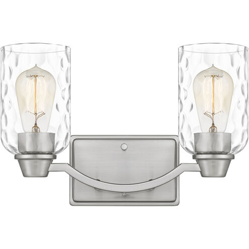 Quoizel Acacia 2 Light 14 inch Brushed Nickel Bath Light Wall Light, Medium ACA8613BN - Open Box