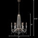 Barcelona 6 Light 27 inch Transcend Silver Chandelier Ceiling Light